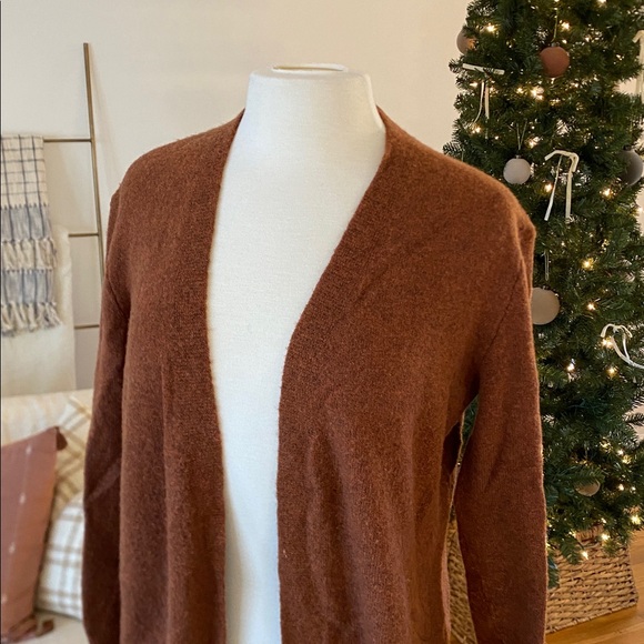 Madewell Open Front Rust/Brown Cardigan - Picture 2 of 7